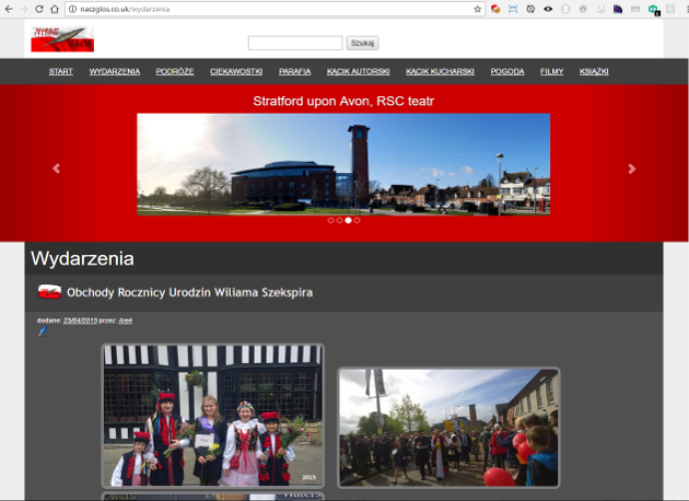 naszglos website screenshot